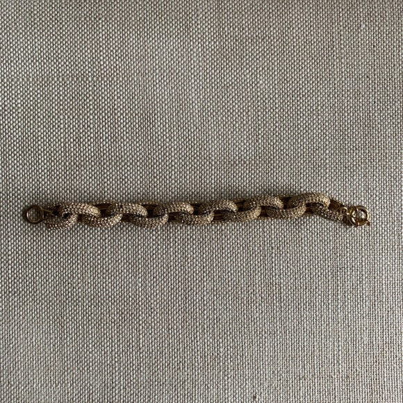 J. Crew Chunky Chain Rhinestone Bracelet - Picture 1 of 4